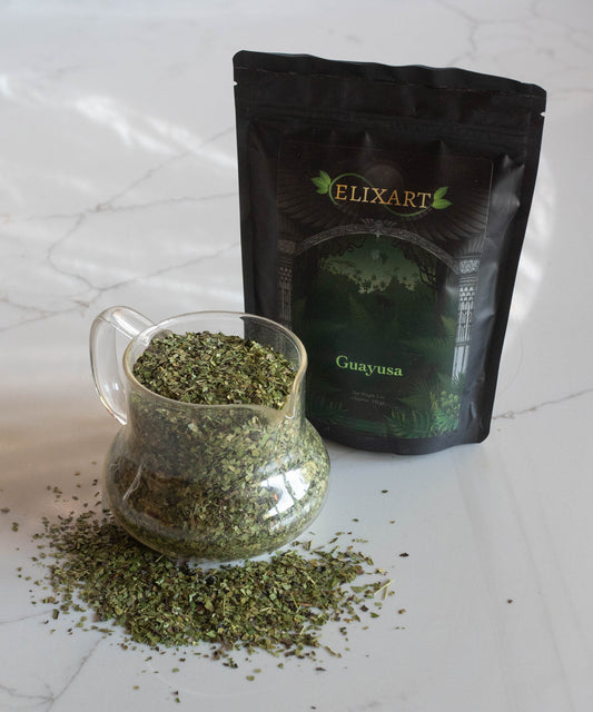 Guayusa helps awaken the spirit and uplift the body with a sustainable caffeine release. Naturally smooth and sweet tasting, without the bitterness, Guayusa has twice the antioxidants as green tea and beneficial nutrients such as L-theanine, minerals, and polyphenols, Guayusa is a healthy option for your morning ritual or afternoon pick-me-up.