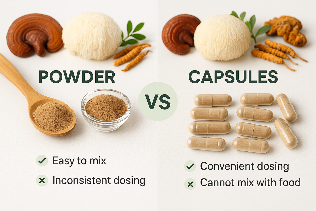 How to Choose Between Mushroom Powders and Capsules