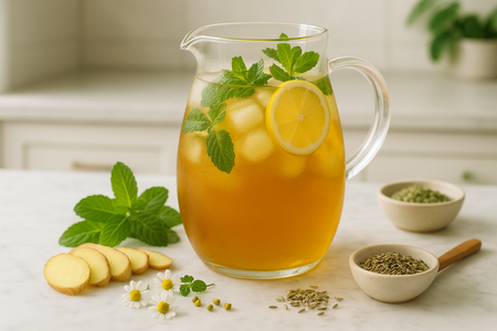 How to Make Herbal Iced Tea That Supports Digestion