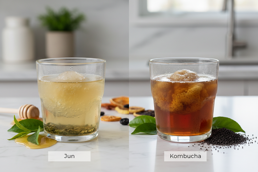 Jun vs Kombucha: What’s Different and What Matters